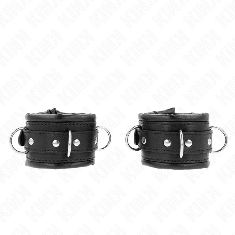 KINK - HEAVY WRIST RESTRAINTS WITH BLACK FUR LINED ADJUSTABLE 20-30 CM X 6 CM 2