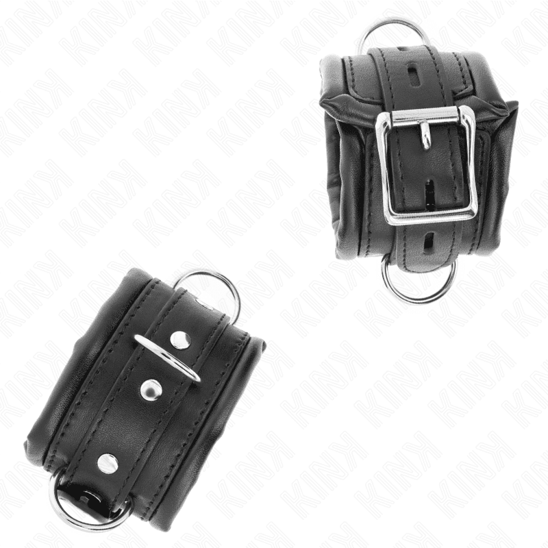 KINK - HEAVY WRIST RESTRAINTS WITH BLACK FUR LINED ADJUSTABLE 20-30 CM X 6 CM 5