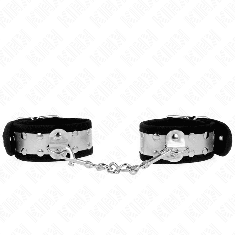 KINK - THIN WRIST RESTRAINTS BLACK / SILVER 30 X 4 CM 2