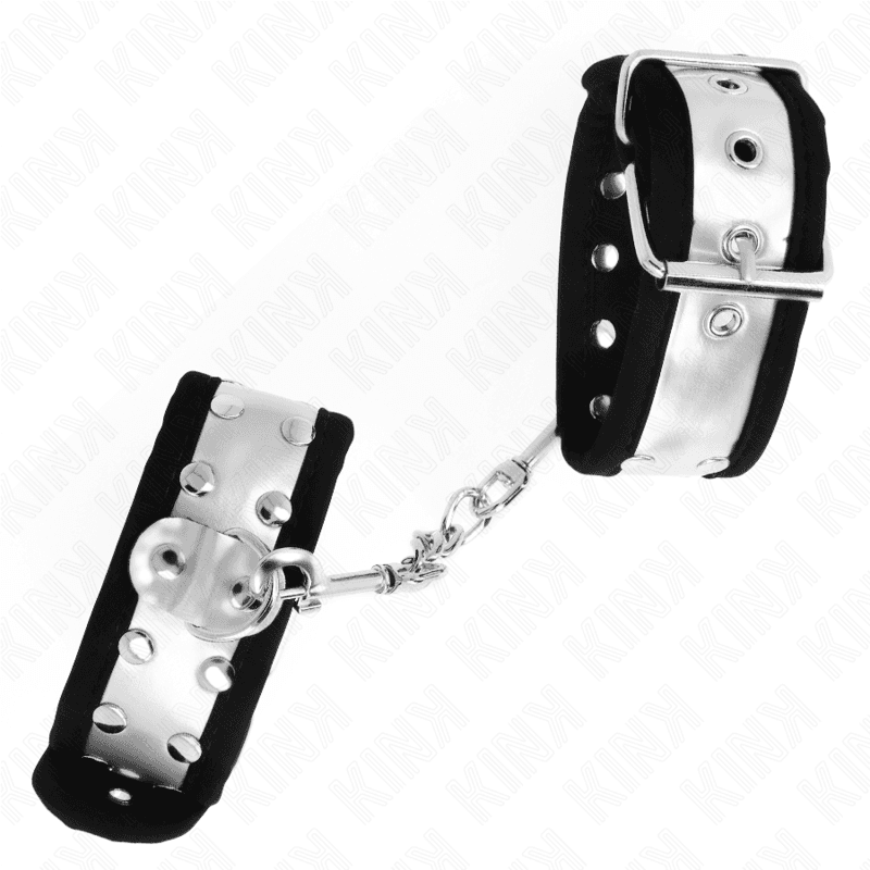 KINK - THIN WRIST RESTRAINTS BLACK / SILVER 30 X 4 CM 5