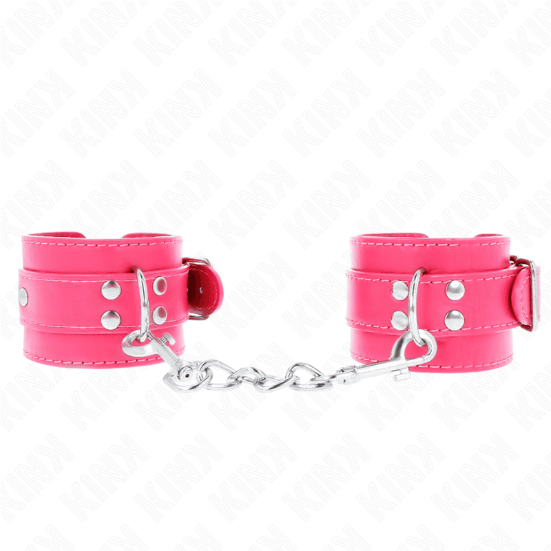 KINK - WRIST RESTRAINTS RASPBERRY ROSE WITH RASPBERRY ROSE LINING ADJUSTABLE 20-28 CM X 5.5 CM 2