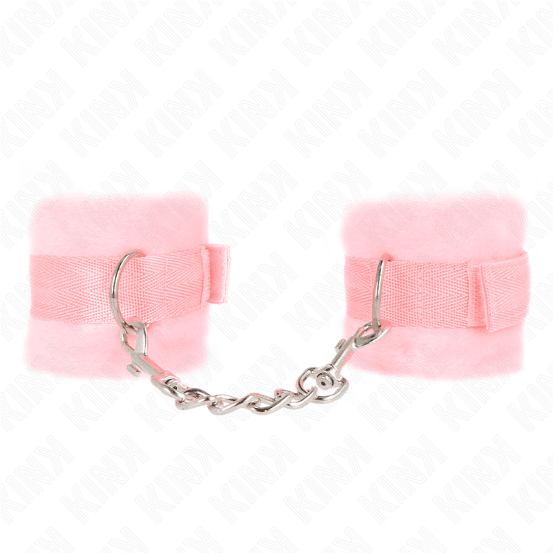KINK - BEGINNER FUR HAND CUFFS PINK 30 X 7 CM 2