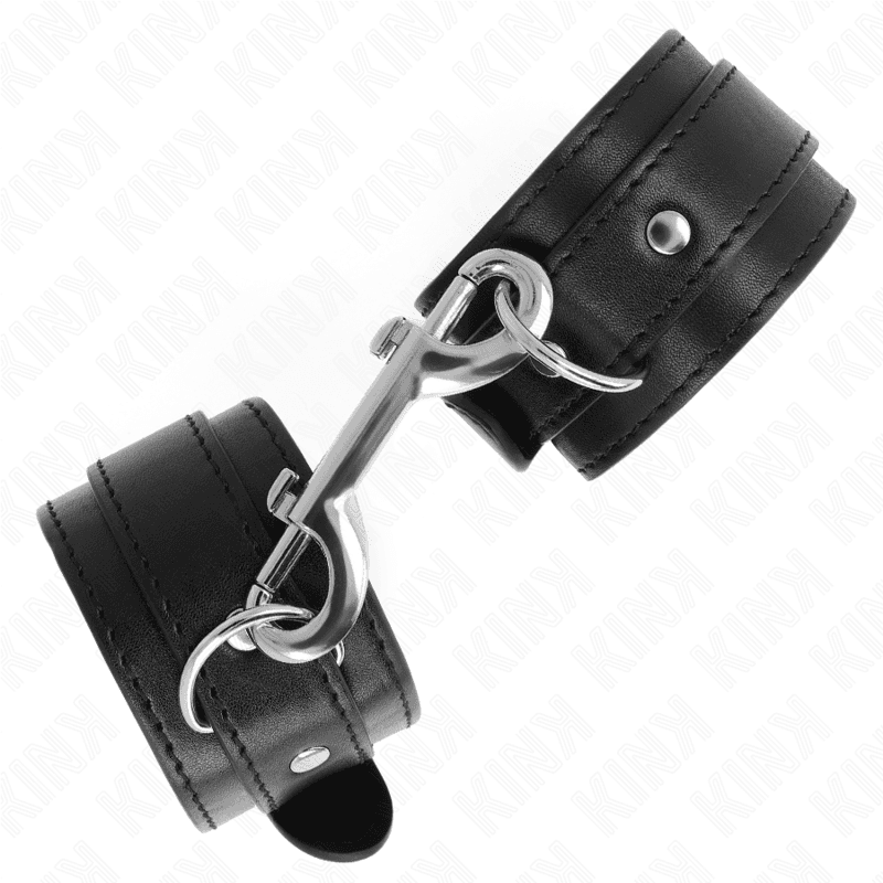 KINK - WRIST RESTRAINTS-SINGLE RIVET ROW BLACK ADJUSTABLE 17-28 CM X 5 CM 5
