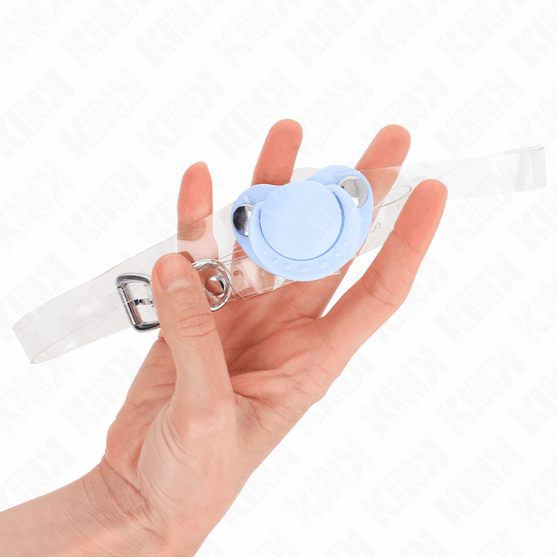 KINK - LIGHT BLUE PACIFIER SHAPED GAG 5.5 x 4 CM ADJUSTABLE 43-60 CM 2