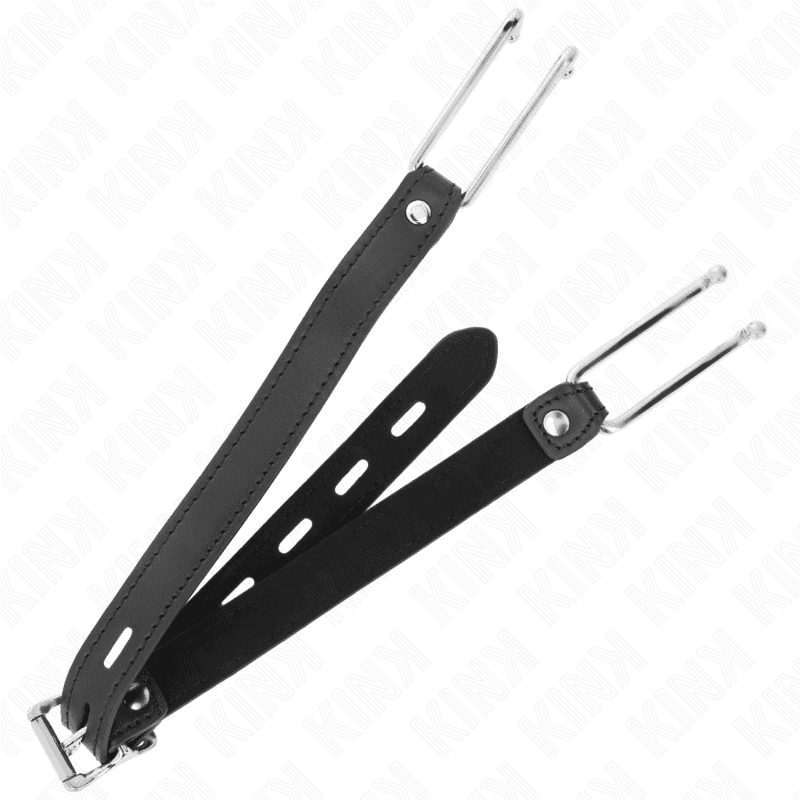KINK - METAL HOOK GAG 11.5 CM WITH LEATHERETTE STRAP ADJUSTABLE 39-58 CM X 2 CM 2