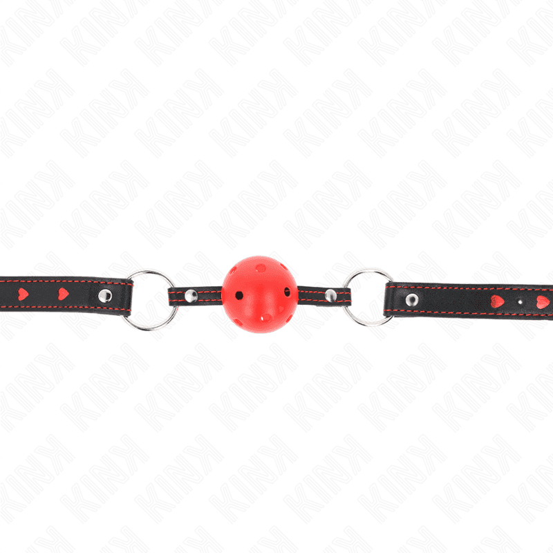 KINK - HOLLOW HARD RED BALL GAG MODEL 2 65 x 2.5 CM 4