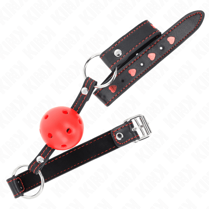 KINK - HOLLOW HARD RED BALL GAG MODEL 2 65 x 2.5 CM 2