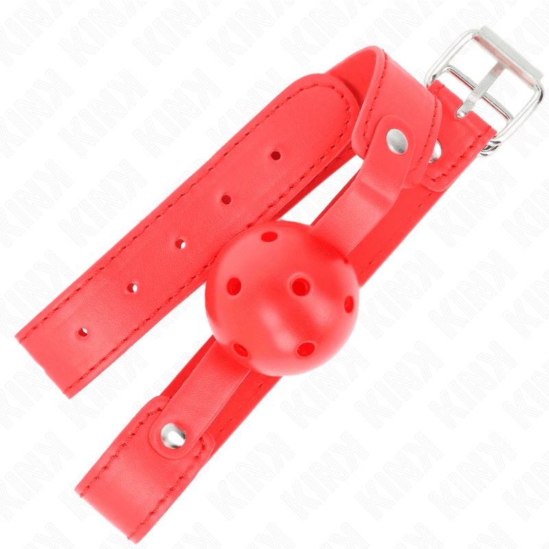 KINK - RED BREATHABLE BALL 4.5 CM GAG 65 x 2.5 CM 2