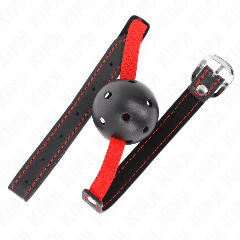 KINK - HOLLOW HARD MOUTH 4.5 CM GAG WITH ELASTIC BELT 56 x 1.5 CM 2