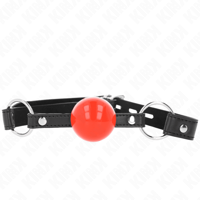 KINK - BALL 4 CM GAG WITH LOCK RED BALL BLACK STRAP 60 x 2 CM 5
