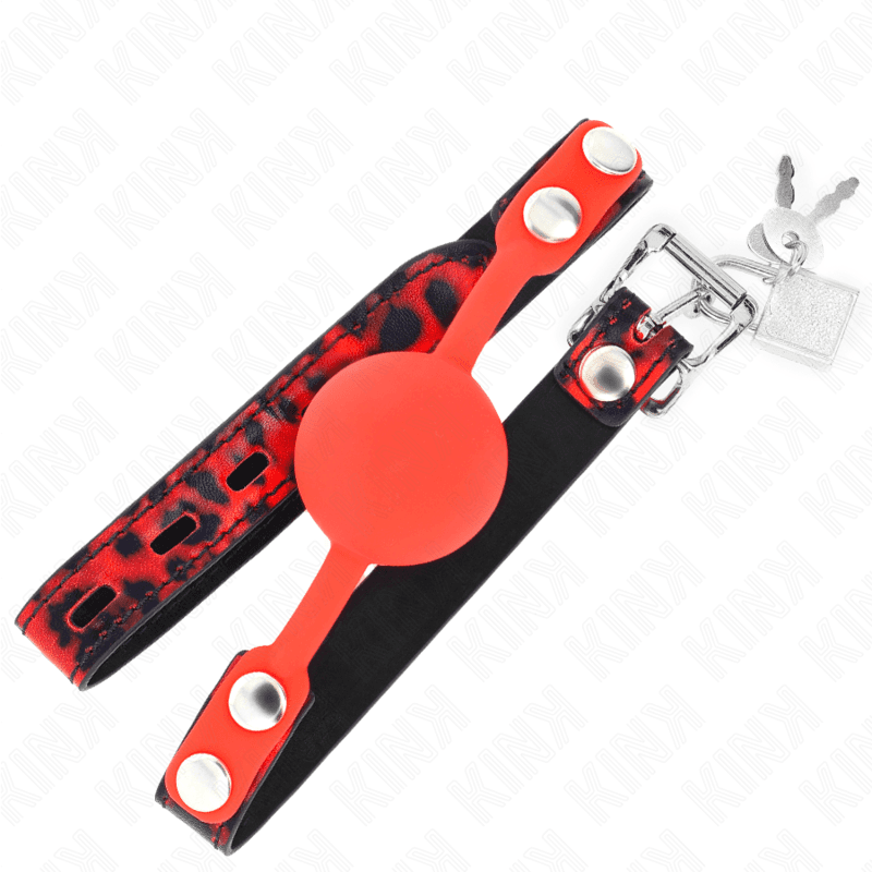 KINK - MODEL 2 SILICONE BALL 4 CM GAG WITH LOCK 60 x 2 CM 2