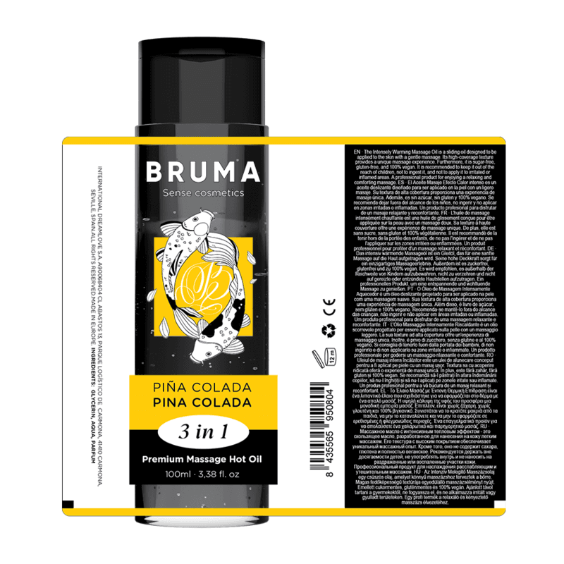BRUMA - PREMIUM MASSAGE HOT OIL PINA COLADA 3 IN 1 - 100 ML 5
