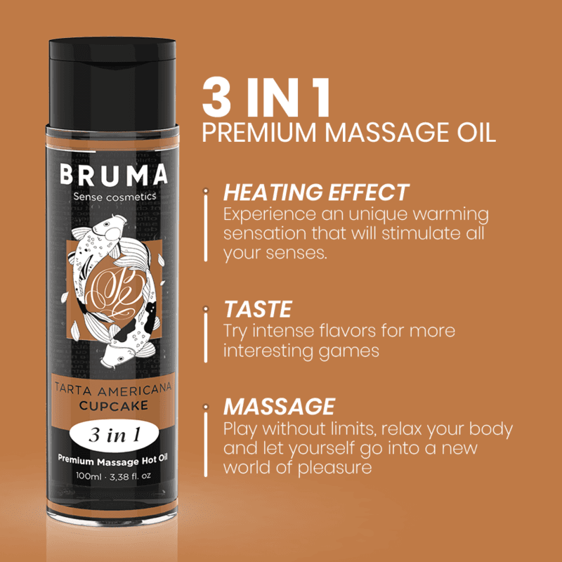 BRUMA - PREMIUM MASSAGE HOT OIL CUPCAKE 3 IN 1 - 100 ML 4