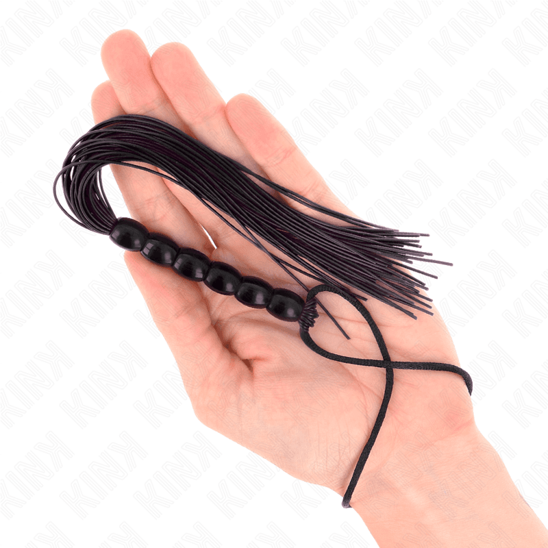 KINK - MINI SILICONE WHIP WITH 6 BLACK BEADS 26 CM 5