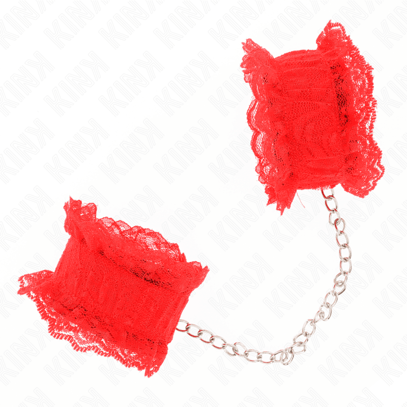 KINK - LACE ELASTIC WRIST RESTRAINTS RED 5