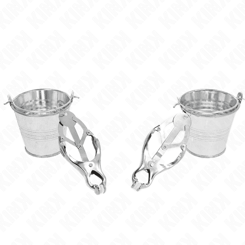 KINK - JAPANESE CLOVER NIPPLE CLAMPS WITH BUCKETS SILVER 5