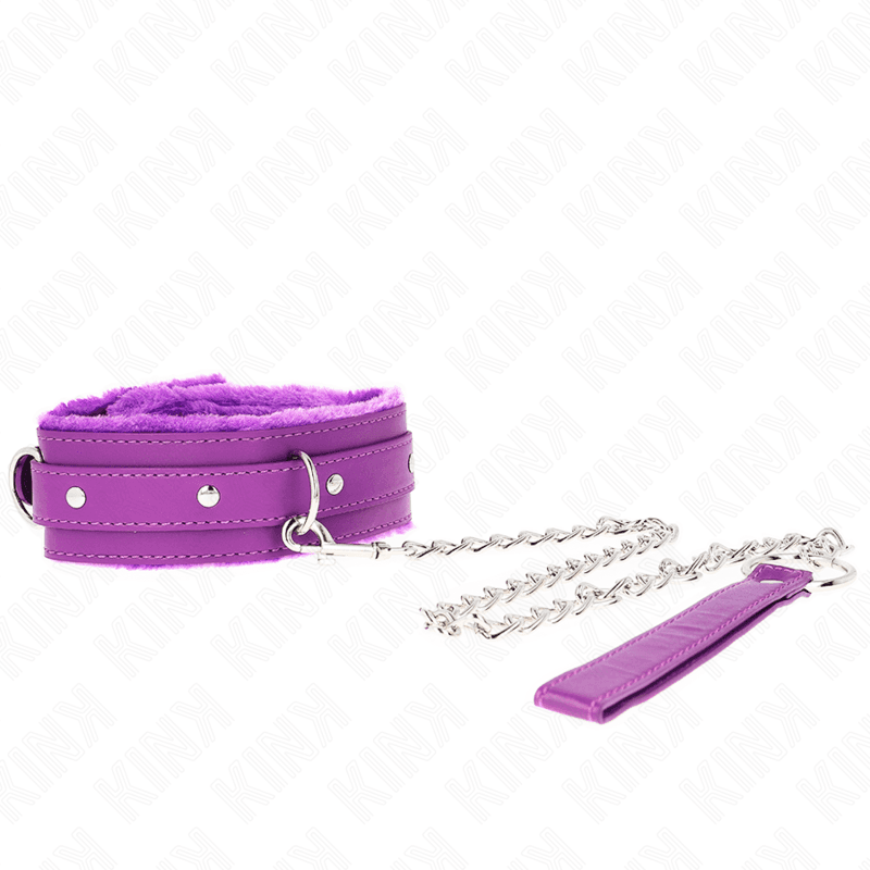 KINK - COLLAR WITH LEASH 65 CM WITH RESTRICTIONS PURPLE 36-42 CM X 5.5 CM 2