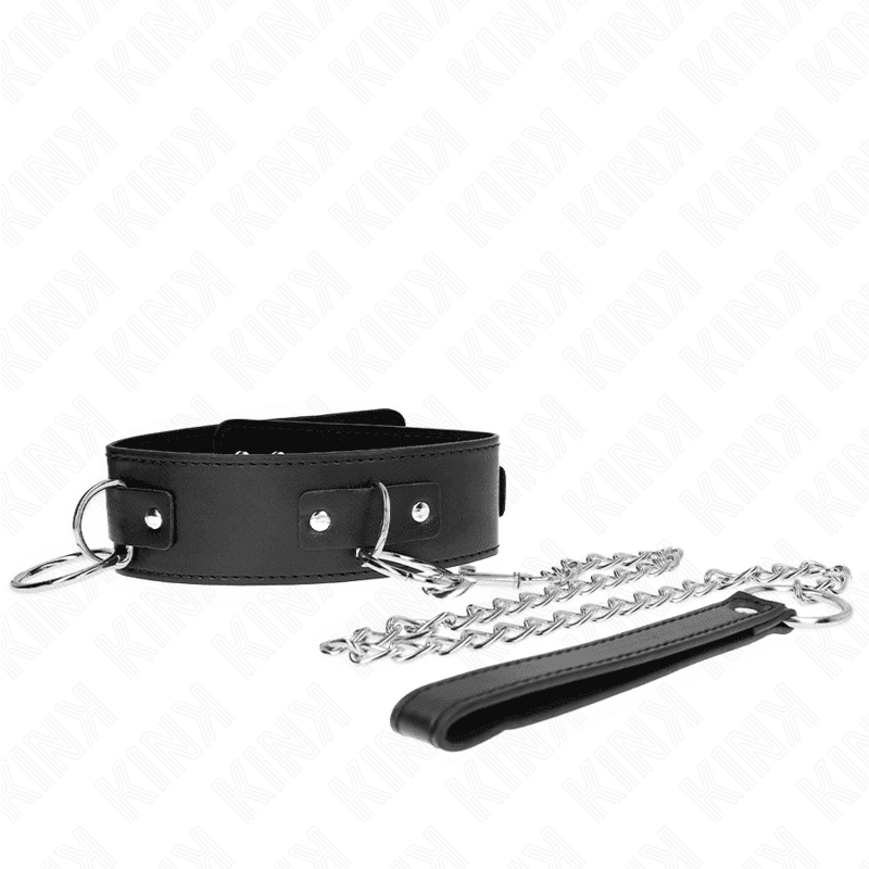 KINK - NECKLACE WITH LEASH 65 CM 3 RING MODEL 2 ADJUSTABLE 36-43 CM X 5 CM 5