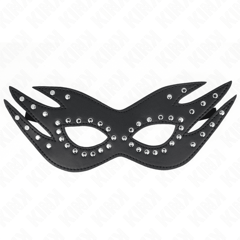 KINK - LEATHERETTE MASK WITH RIVETS MODEL 3 26 x 9.5 CM 2