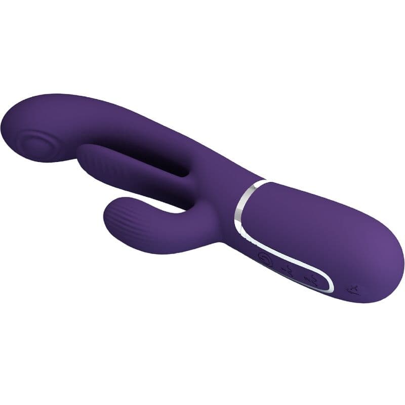 PRETTY LOVE - SHANIA TRIPLE RABBIT VIBRATOR MULTIFUNCTION PURPLE 5