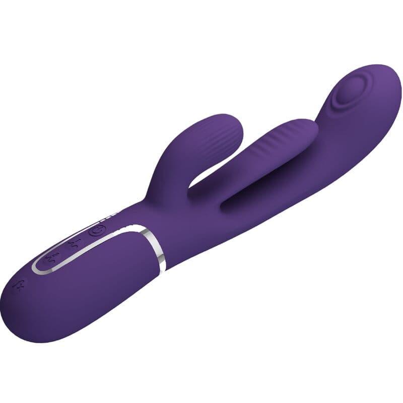 PRETTY LOVE - SHANIA TRIPLE RABBIT VIBRATOR MULTIFUNCTION PURPLE 4