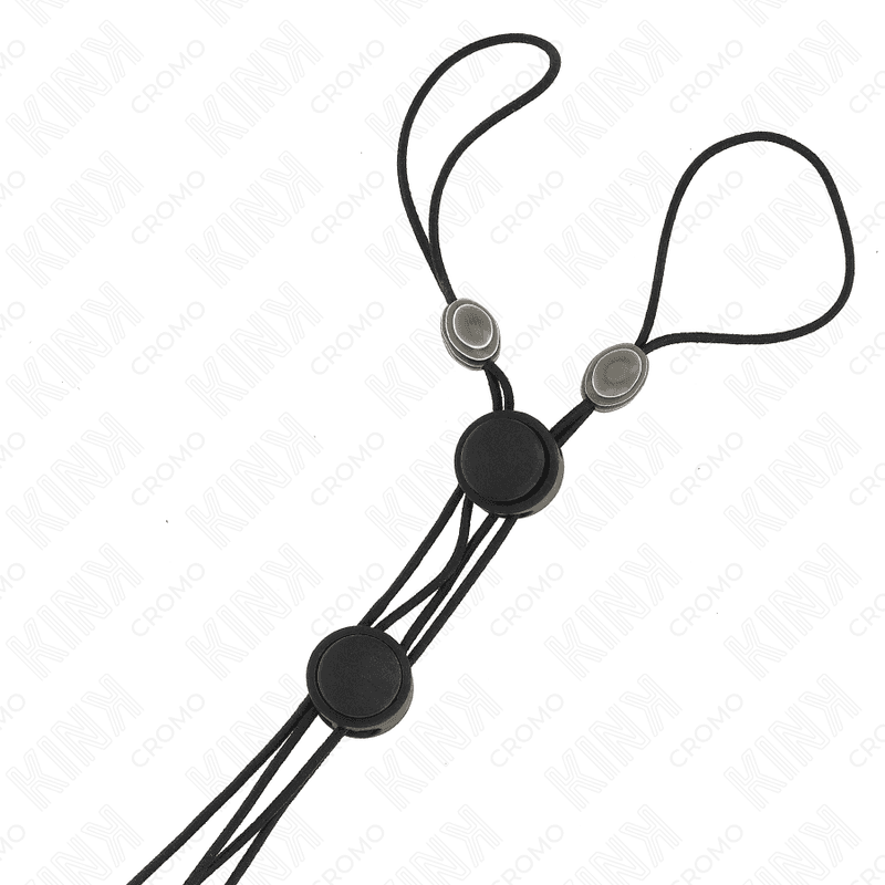 KINK - BLACK DETAIL NIPPLE CLAMPS WITH BLACK ELASTIC 2