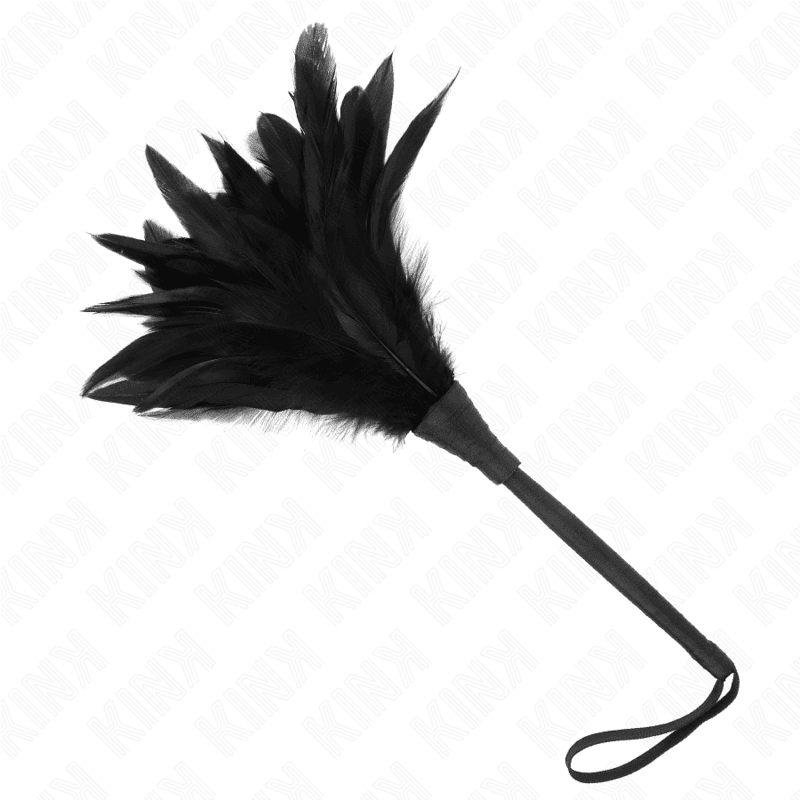 KINK - BLACK MAIDS HORN SHAPED TICKLE CHICKEN FEATHERS 36 CM 2