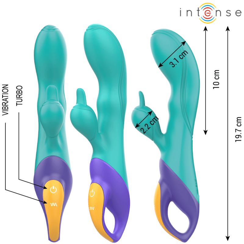 INTENSE - FRED RABBIT VIBRATOR BLUE 2