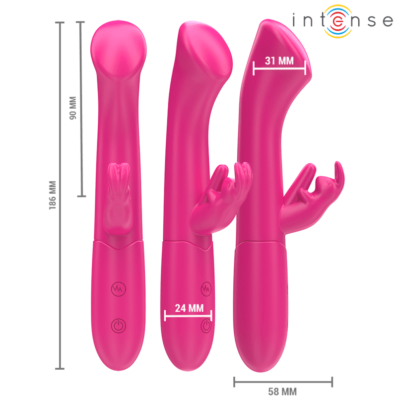 INTENSE - JULIETA RABBIT VIBRATOR 18.6 CM 10 VIBRATIONS PINK 2
