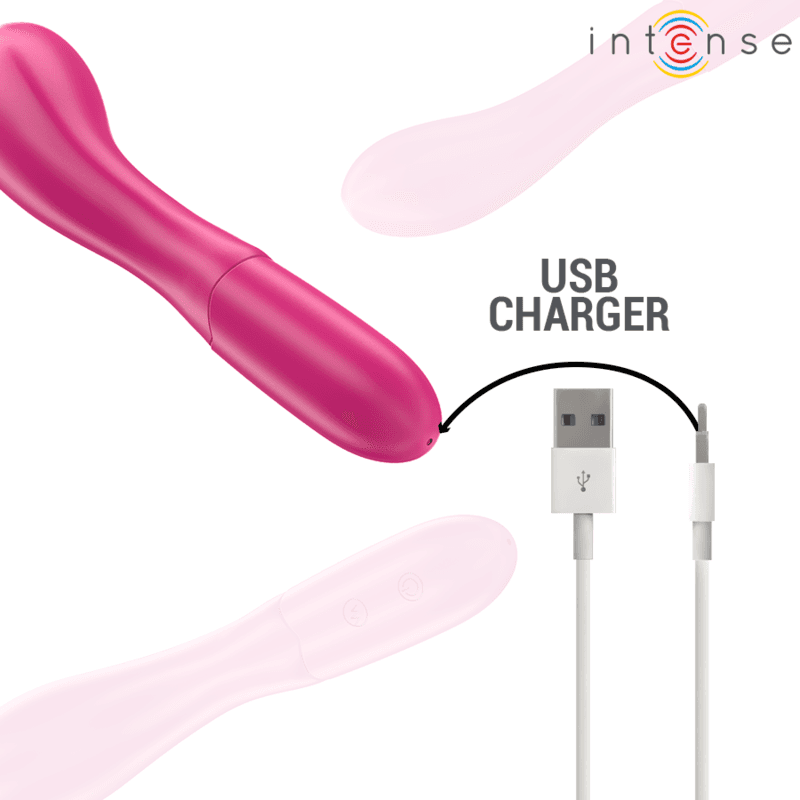 INTENSE - LISETTE VIBRATOR 19 CM FLEXIBLE 10 VIBRATIONS PINK 5