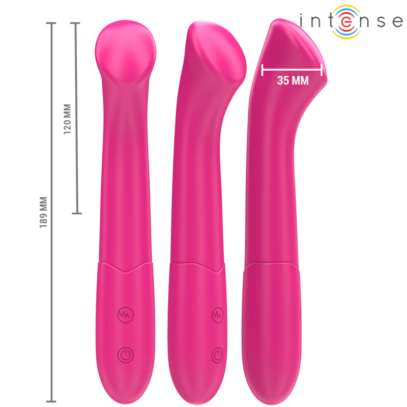 INTENSE - PATY VIBRATOR 19 CM FLEXIBLE 10 VIBRATIONS MODEL 2 PINK 2