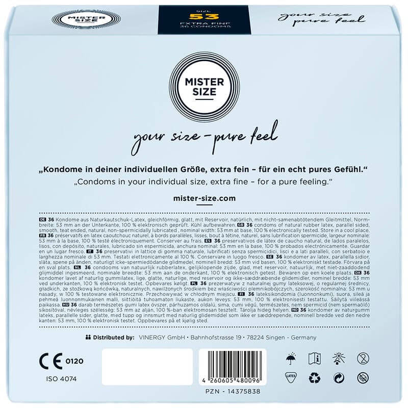MISTER SIZE - CONDOM SIZE M 53 MM (36 UNITS) 4