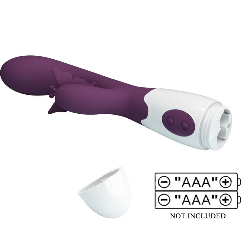 PRETTY LOVE - BUTTERFLY KISS RABBIT VIBRATOR & G-SPOT STIMULATOR PURPLE 5