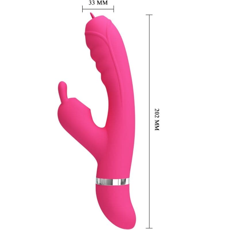 PRETTY LOVE - PHOENIX MULTIFUNCTION RABBIT VIBRATOR PINK 3