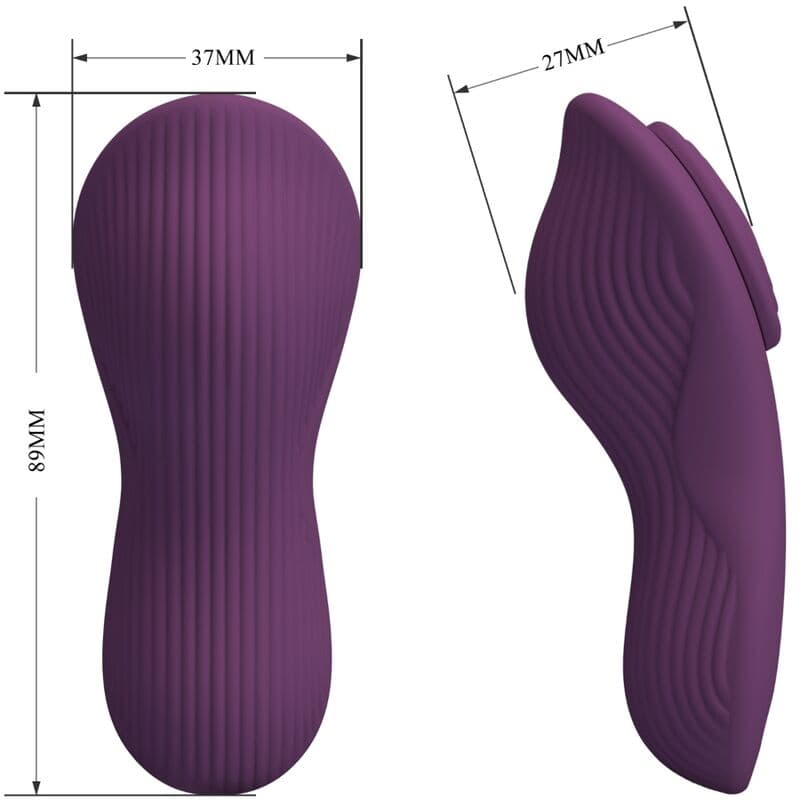 PRETTY LOVE - MANE LAY ON CLITORIS MASSAGER 10 VIBRATIONS REMOTE CONTROL PURPLE 4