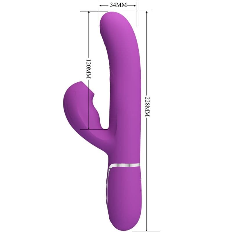 PRETTY LOVE - PERLITA 3 IN 1 MULTIFUNCTION RABBIT VIBRATOR  PURPLE 5
