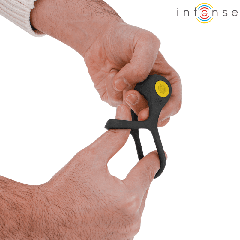 INTENSE - ALEX VIBRATOR DOUBLE PENIS RING 10 VIBRATIONS BLACK 5