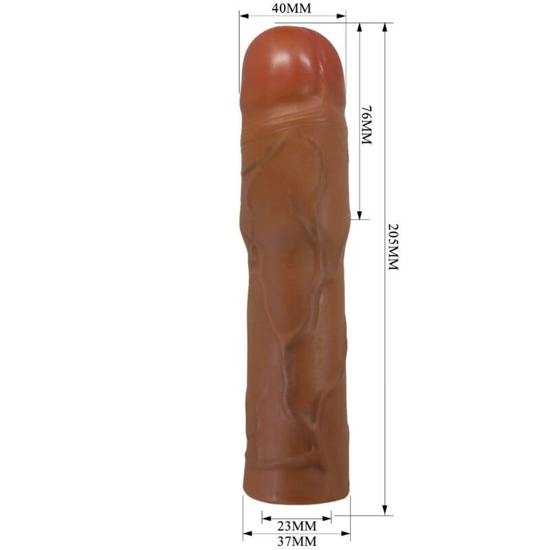 PRETTY LOVE - KYLIAN PENIS SLEEVE WITH 7.6 CM EXTENSION MULATTO 5