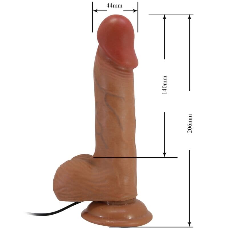 BAILE - CATOBLEPAS REALISTIC VIBRATOR 20.6 CM FLESH REMOTE CONTROL 5