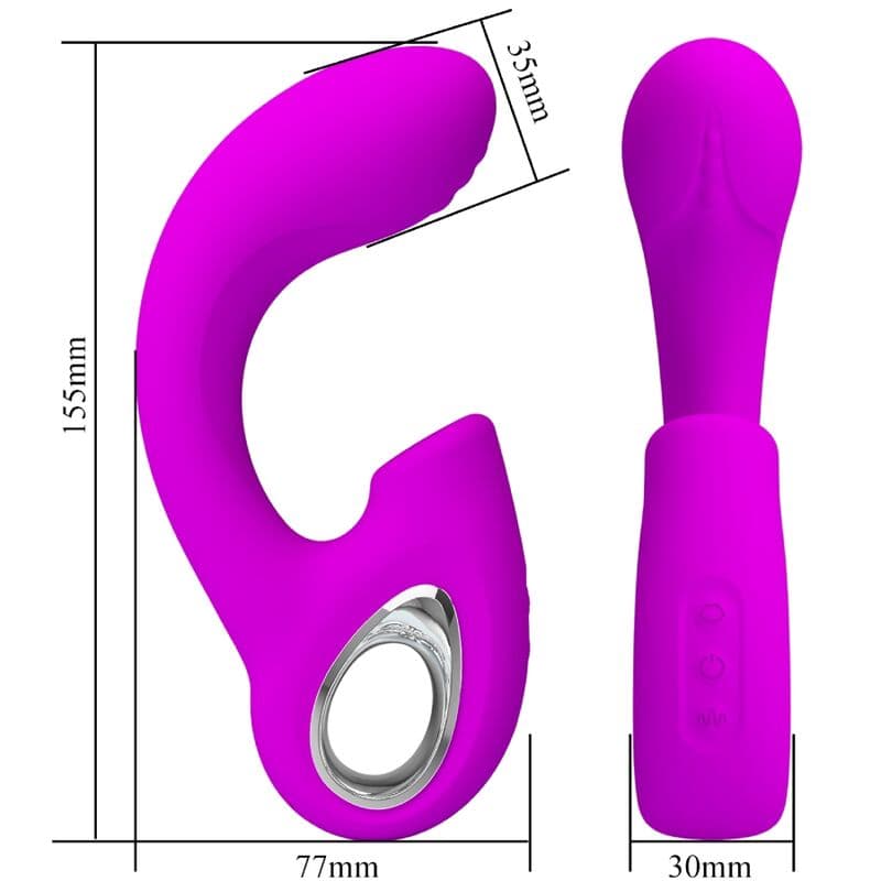 PRETTY LOVE - SIBEL SIBEL G-SPOT VIBRATOR + CLITORIS STIMULATOR 10 VIBRATIONS PURPLE 5