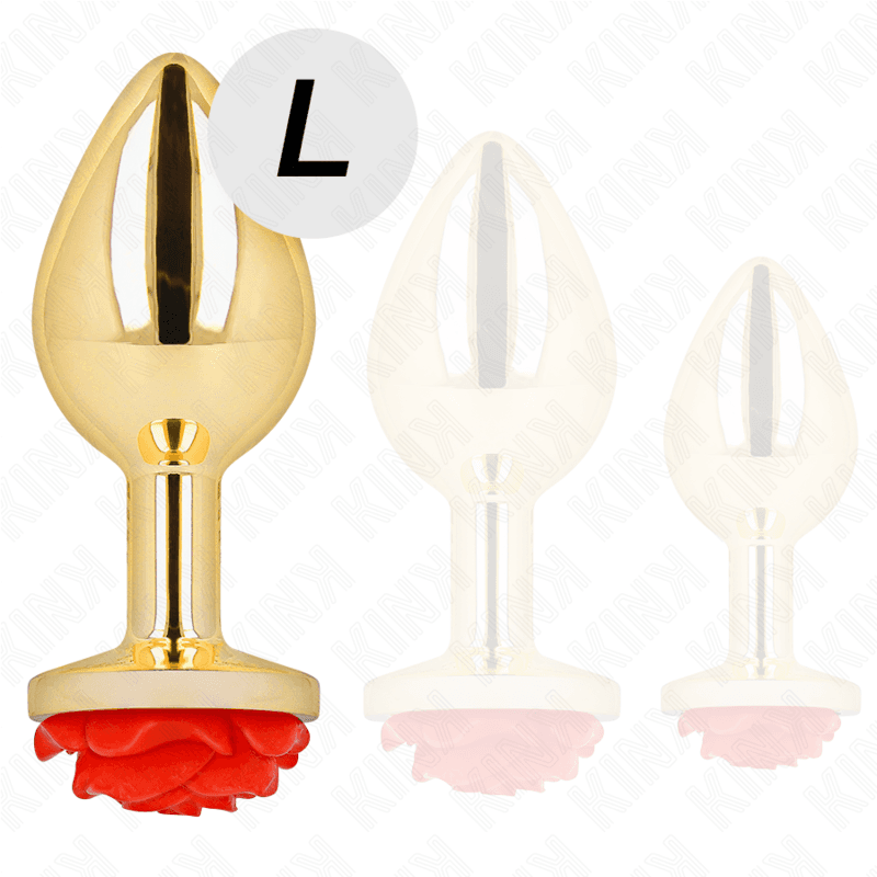 KINK -  PLUG ANAL GOLD ROSE RED SIZE L 2