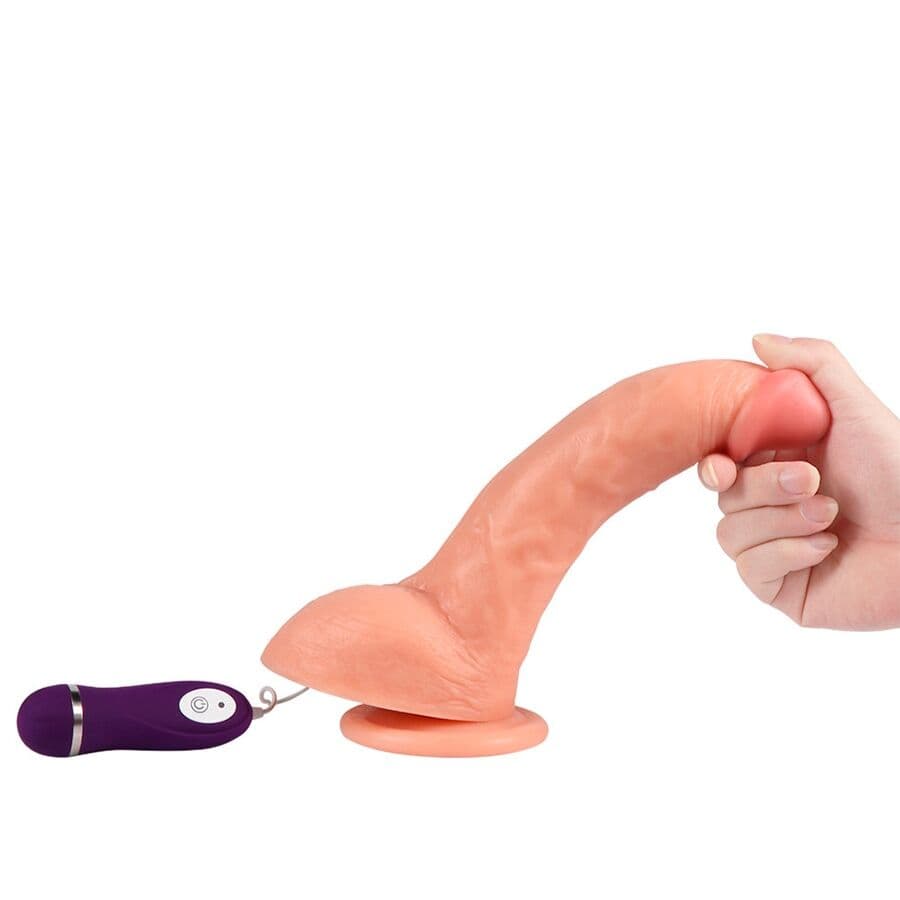 SHEQU - BEAST VIBRATING DILDO WITH REMOTE CONTROL 24.5 CM 5