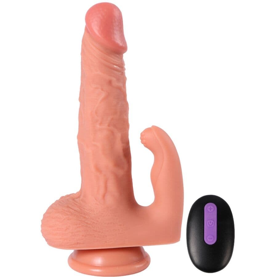 SHEQU - HAYDEN DILDO AND CLITORIS STIMULATOR WITH VIBRATION AND REMOTE CONTROL 16 CM 4