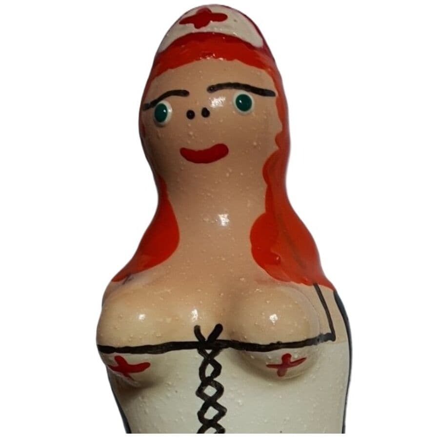 CONDOMERIE - HANDPAINTED NOVELTY CONDOMS NURSE REDHEAD