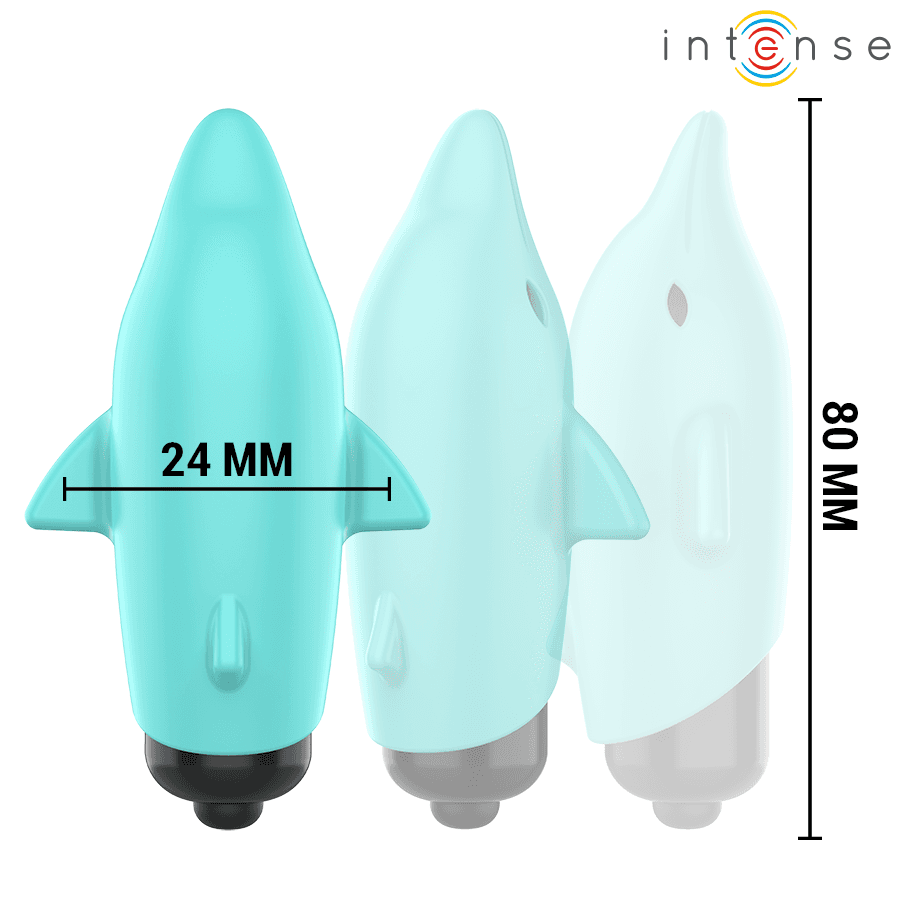 INTENSE - ECHO VIBRATING BULLET DOLPHIN BLUE 8 X 4.7 CM 3