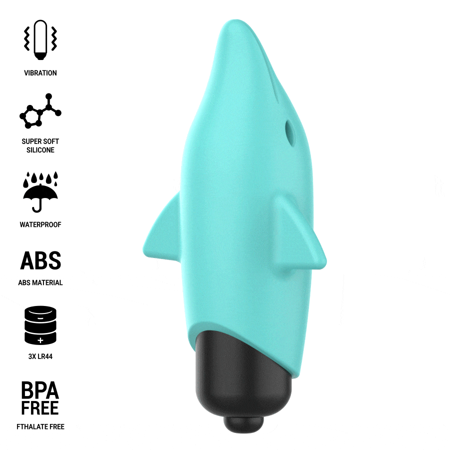 INTENSE - ECHO VIBRATING BULLET DOLPHIN BLUE 8 X 4.7 CM 2