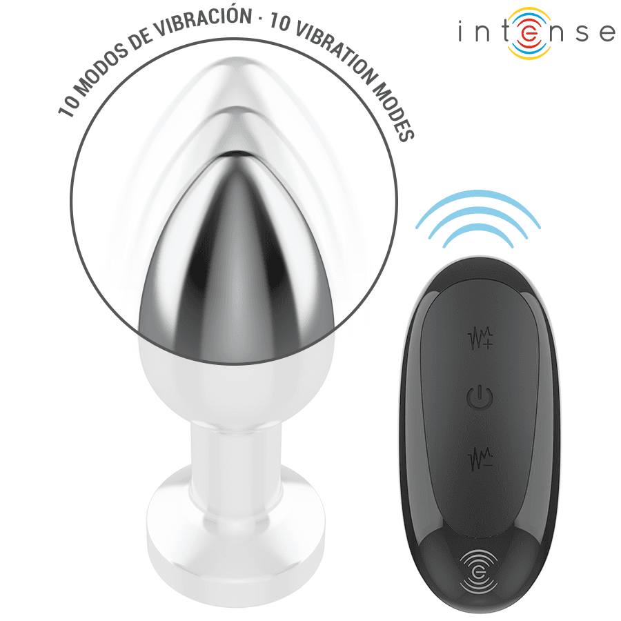 INTENSE - ANAL PLUG 10 VIBRATIONS METAL WITH REMOTE CONTROL M 4