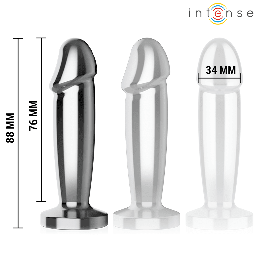 INTENSE - ANAL PLUG 10 VIBRATIONS METAL DILDO WITH REMOTE CONTROL S 5