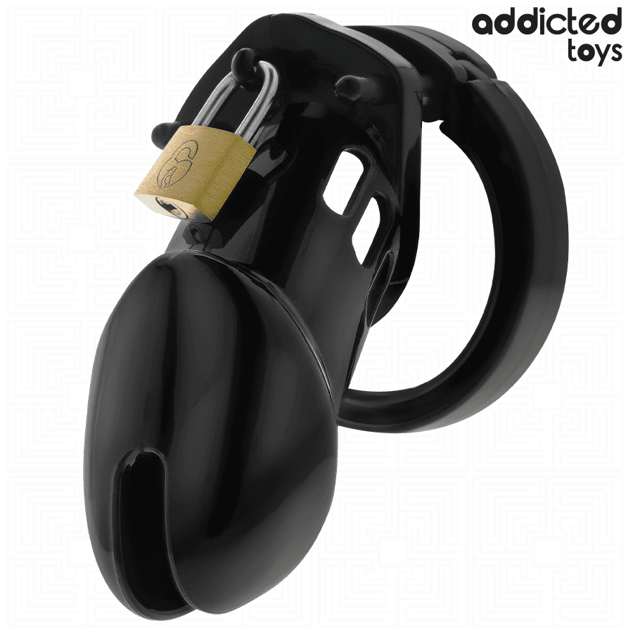 ADDICTED TOYS LOCKED - OBSIDIAN HOLD PENIS CAGE SIZE M 2