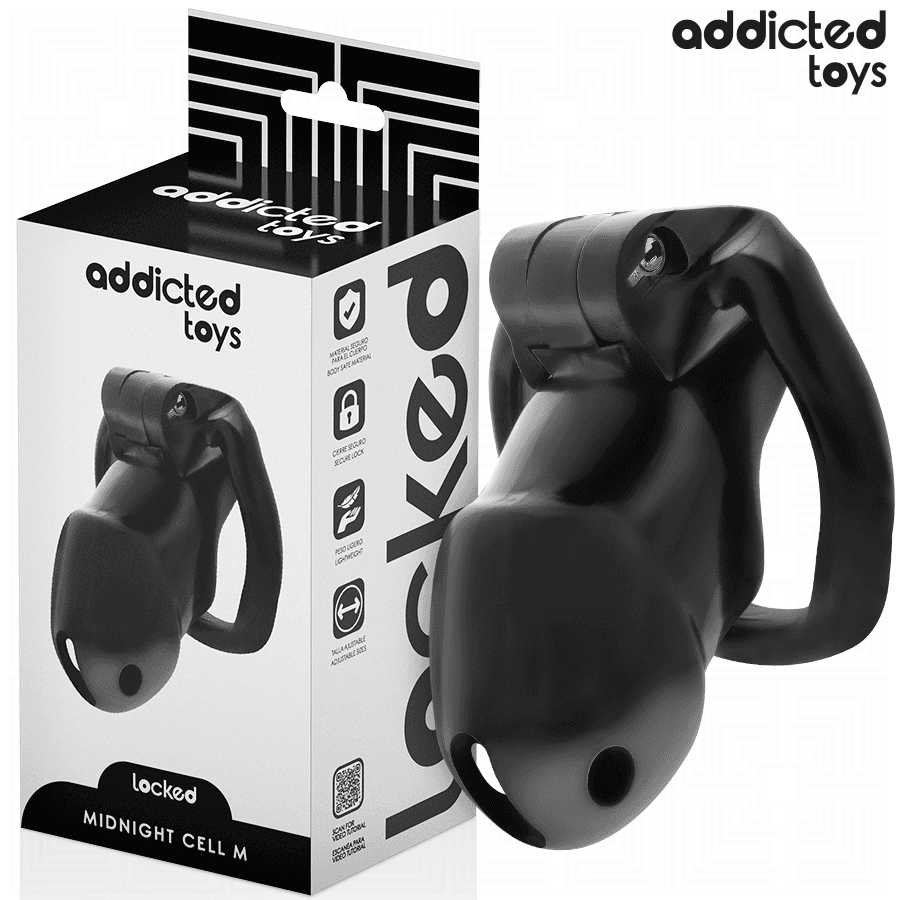 ADDICTED TOYS LOCKED - MINDNIGHT CELL PENIS CAGE SIZE M